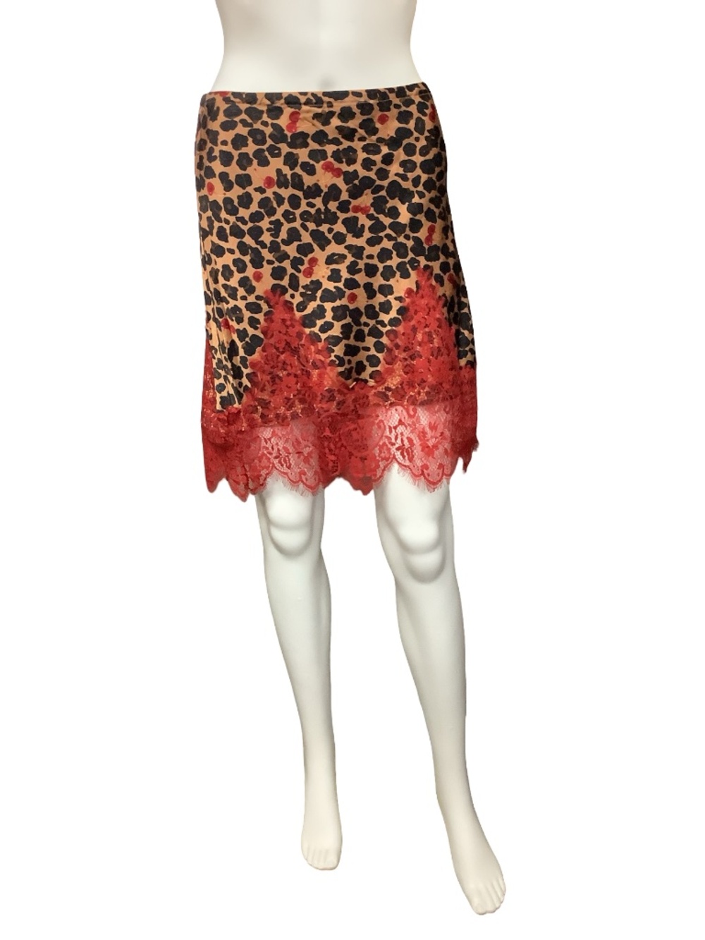 Never Fully Dressed Animal Print Lace Mini Length Skirt Size: L / US 12